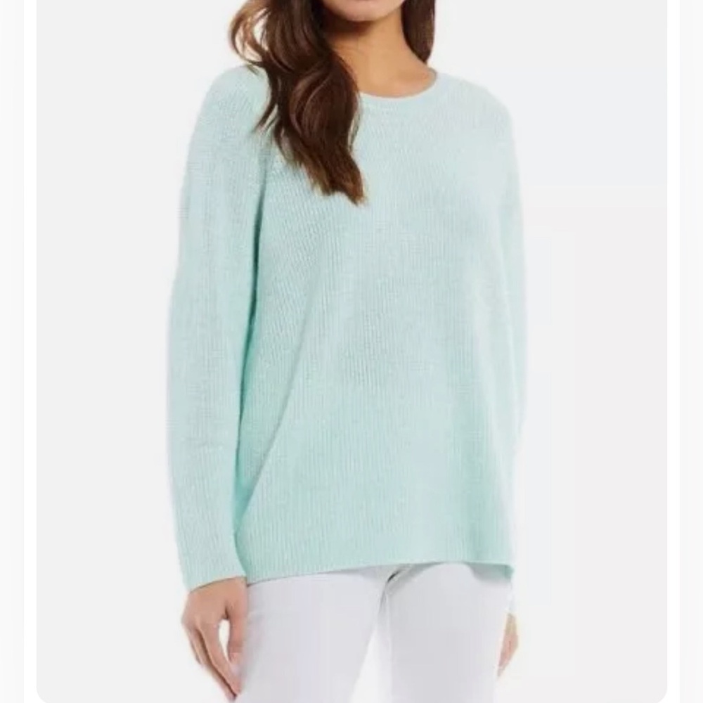 NWT Eileen Fisher Women's Pullover Sweater Clearwater Merino Wool Size Medium